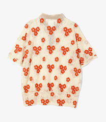 Polo Shirt - Flower Lace