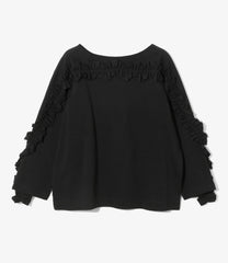 Swallow Asymmetric Frill Sleeve Top