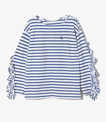 Swallow Frill Basque Shirt - Stripe