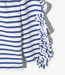 Swallow Frill Basque Shirt - Stripe