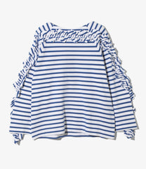 Swallow Frill Basque Shirt - Stripe