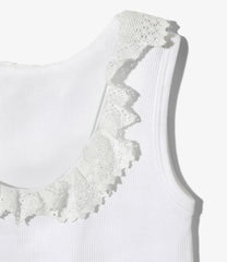 Ribbed Lace Tank Top