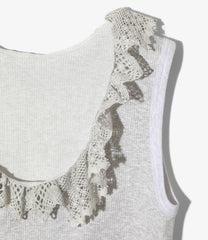 Ribbed Lace Tank Top