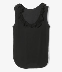 Ribbed Lace Tank Top