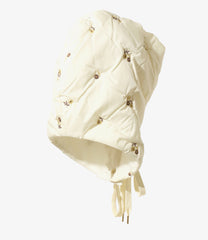 Padded Hoody Scarf - Original Floral Pattern Embroidery