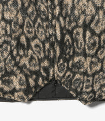 LL Vest - Wool Poly Leopard Jacquard
