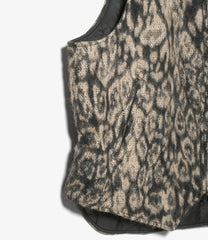 LL Vest - Wool Poly Leopard Jacquard