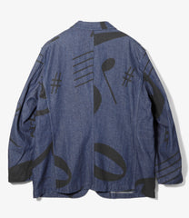 Bedford Jacket - Music Note Denim