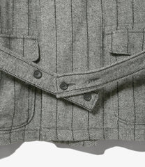 Smoking Jacket -  Wool Striped HB