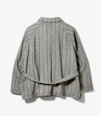 Smoking Jacket -  Wool Striped HB