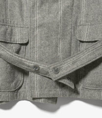 Smoking Jacket -  Wool Striped HB