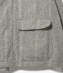 Smoking Jacket -  Wool Striped HB