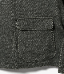 Smoking Jacket - Wool Shaggy Twill