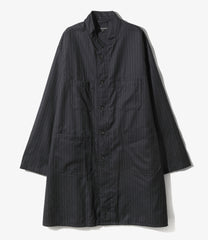 Dayton Long Shirt - Chalk Stripe Worsted Wool