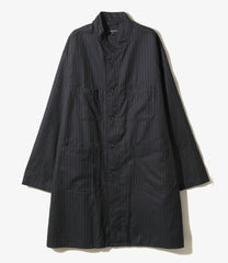 Dayton Long Shirt - Chalk Stripe Worsted Wool