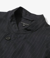 Dayton Long Shirt - Chalk Stripe Worsted Wool
