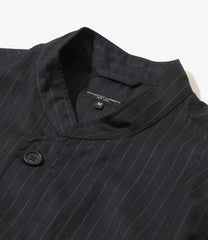Dayton Long Shirt - Chalk Stripe Worsted Wool