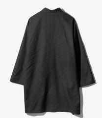 Dayton Long Shirt - Chalk Stripe Worsted Wool