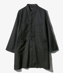 Dayton Long Shirt - Chalk Stripe Worsted Wool