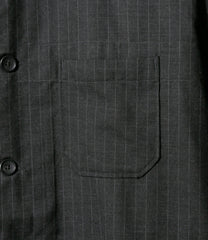 Dayton Long Shirt - Chalk Stripe Worsted Wool