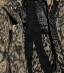 Duffle Coat - Wool Poly Leopard Jacquard