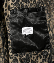 Duffle Coat - Wool Poly Leopard Jacquard