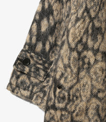 Duffle Coat - Wool Poly Leopard Jacquard