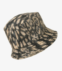 Bucket Hat - Wool Poly Leopard Jacquard