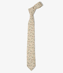 Neck Tie - Cotton Small Floral Flannel