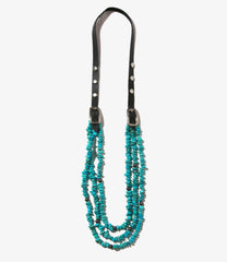 Turquoise Leather Necklace