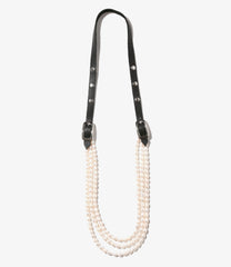 Pearl Leather Necklace
