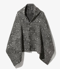 Button Shawl - Pattern Block Jacquard