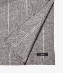 Button Shawl - Lt.Wool Striped HB