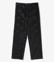 Straight Trouser-Papillon Emb. Corduroy