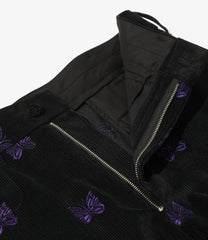 Straight Trouser-Papillon Emb. Corduroy