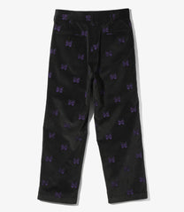 Straight Trouser-Papillon Emb. Corduroy