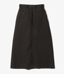 Raw Edge Skirt - W/L Herringbone