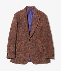 Peaked Lapel Jacket - Lame Tweed Plaid