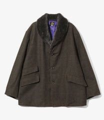 Shawl Collar Coat - Wool Glen Plaid