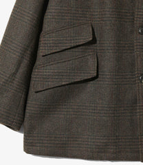 Shawl Collar Coat - Wool Glen Plaid