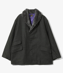 Shawl Collar Coat - Wool Glen Plaid