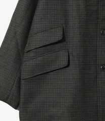 Shawl Collar Coat - Wool Glen Plaid