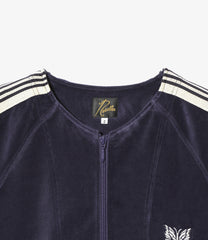 Zipped Track Cardigan - C/PE Velour
