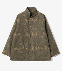 Stand Collar Jacket - Papillon Jacquard