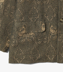 Stand Collar Jacket - Papillon Jacquard