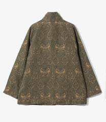 Stand Collar Jacket - Papillon Jacquard