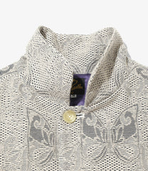 Stand Collar Jacket - Papillon Jacquard