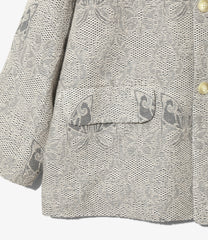 Stand Collar Jacket - Papillon Jacquard