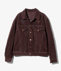 Studded Jean Jacket - 14W Corduroy