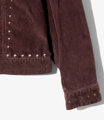 Studded Jean Jacket - 14W Corduroy